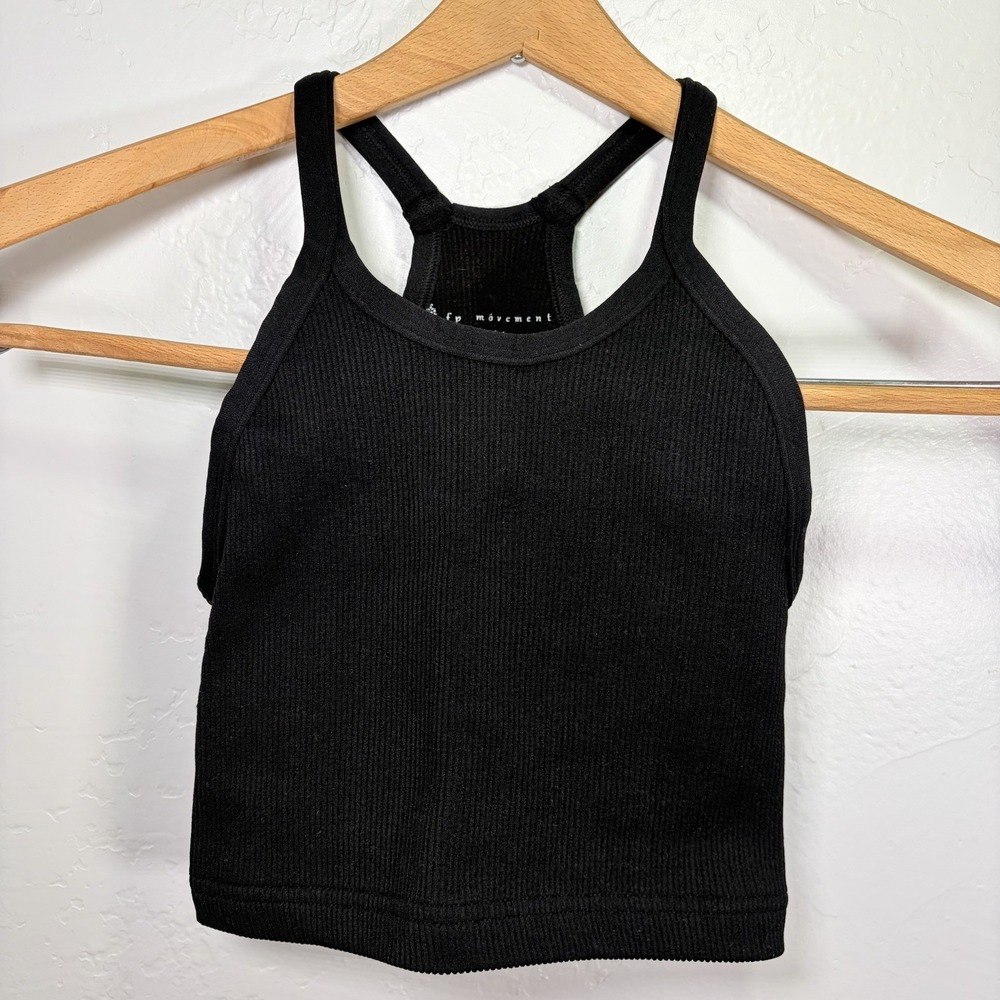 FP‎ MOVEMENT by FREE PEOPLE HAPPINESS RUNS Square Neck Tank TOP XS/S BLACK